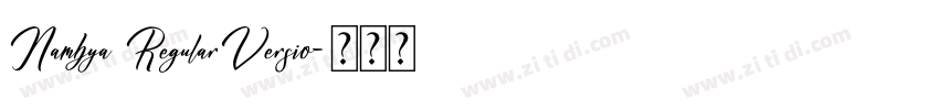 Nambya RegularVersio字体转换